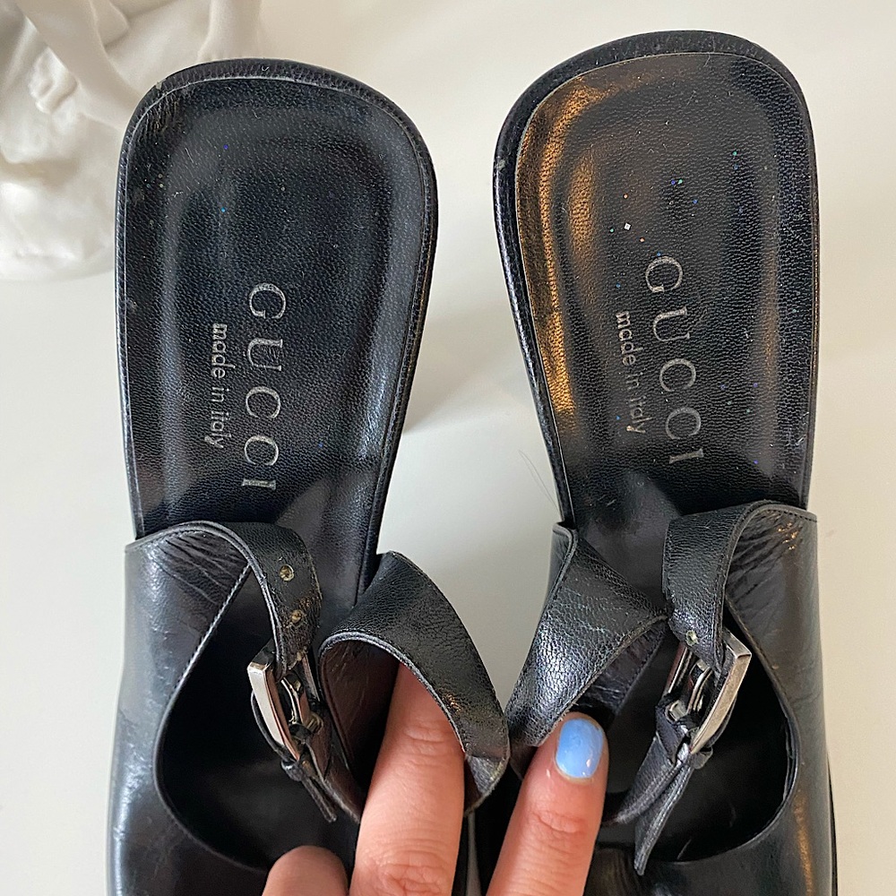 Gucci Black Leather Pumps